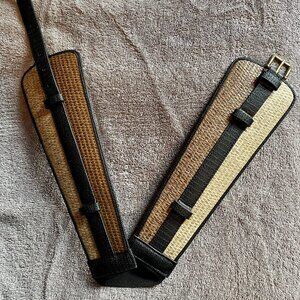 Obi Style Straw Statement Belt Small